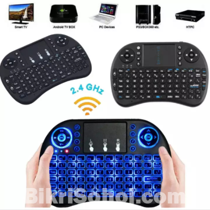 Mini Bluetooth Keyboard and Touch-pad Mouse - Black